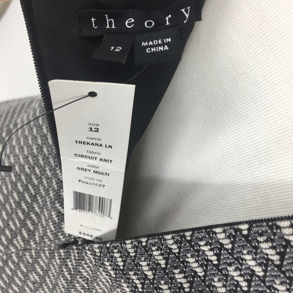 Theory Circuit Knit Grey Multicolored Dress - Picture 4 of 4